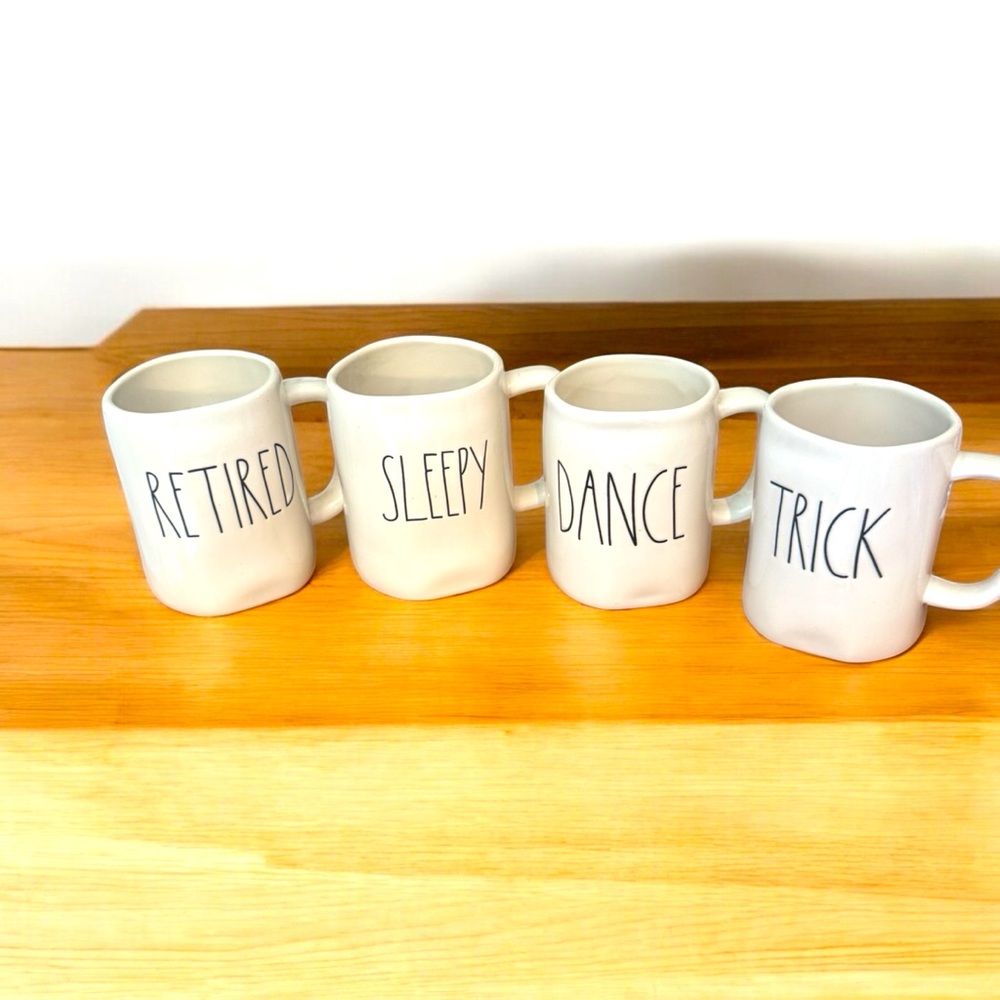 Rae Dunn Mugs
Pottery impression
Cream white 
6 each